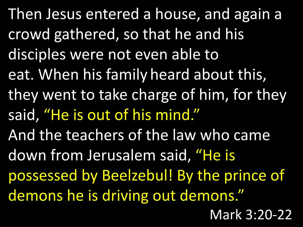 then jesus entered a house and again a crowd