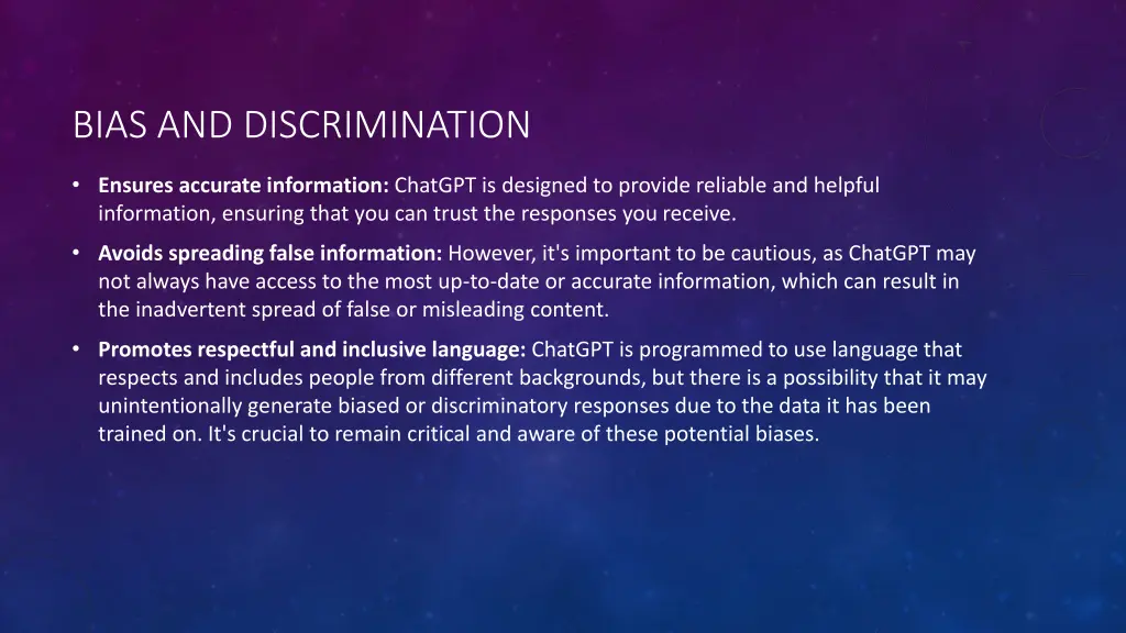 bias and discrimination