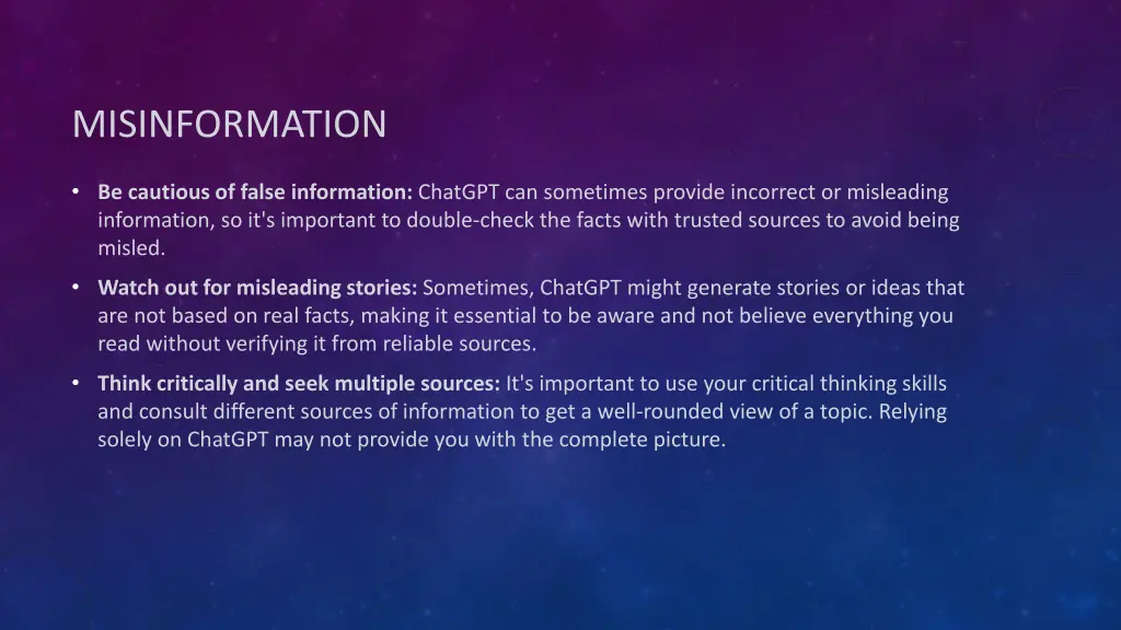 misinformation