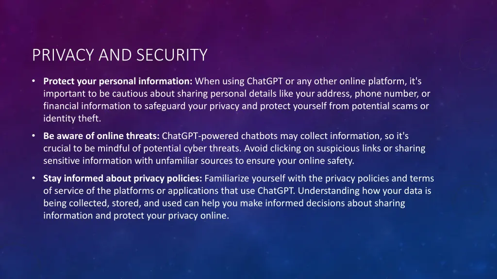 privacy and security