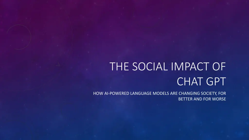 the social impact of