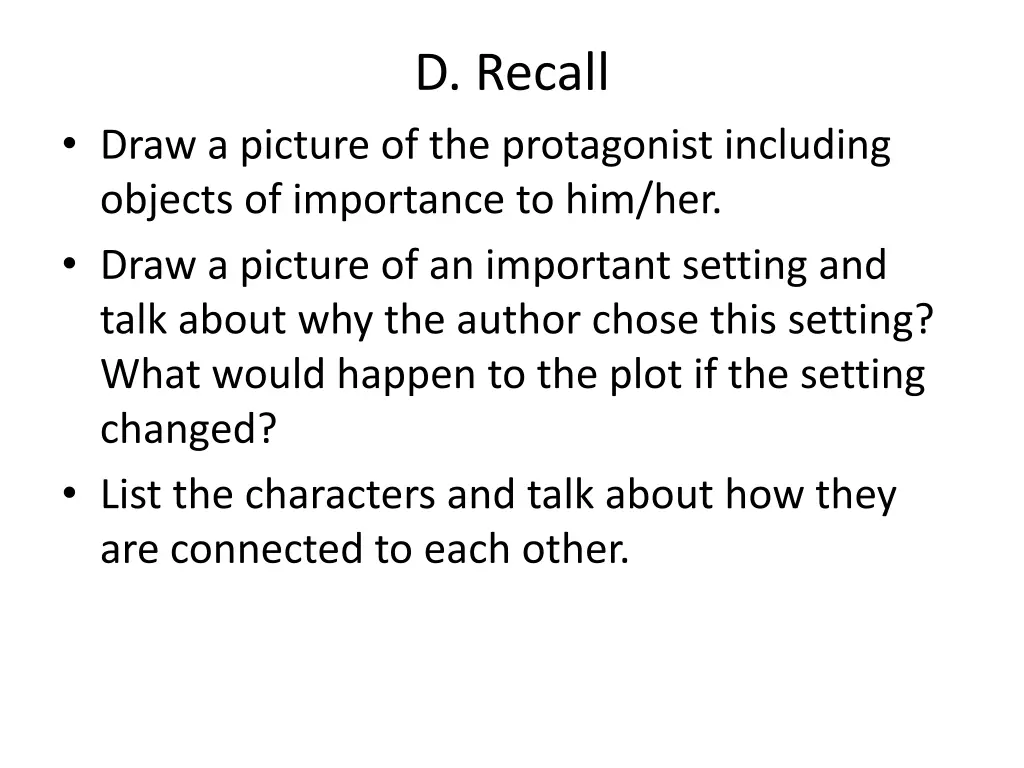 d recall