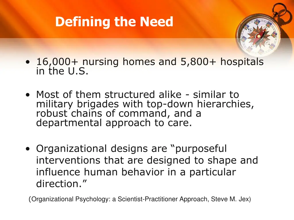 defining the need