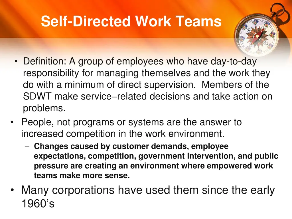 self directed work teams