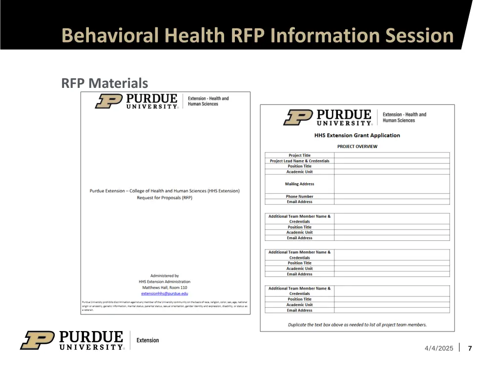behavioral health rfp information session 5