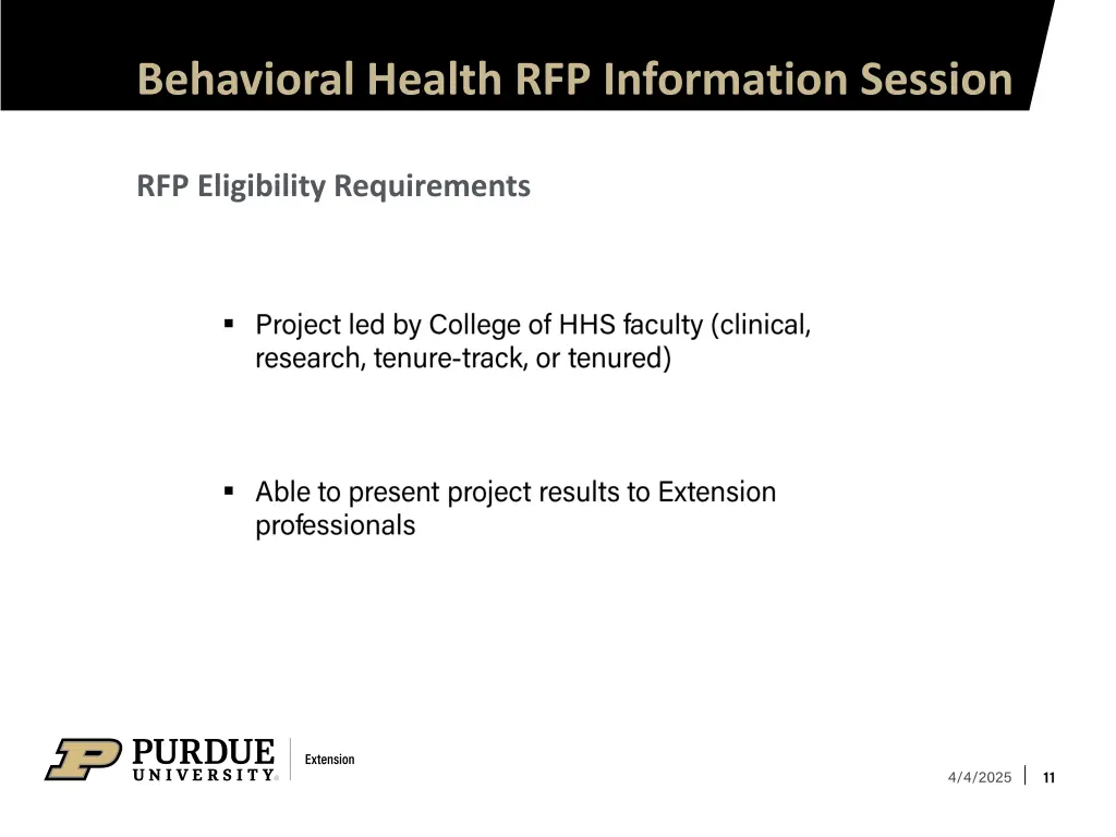 behavioral health rfp information session 9