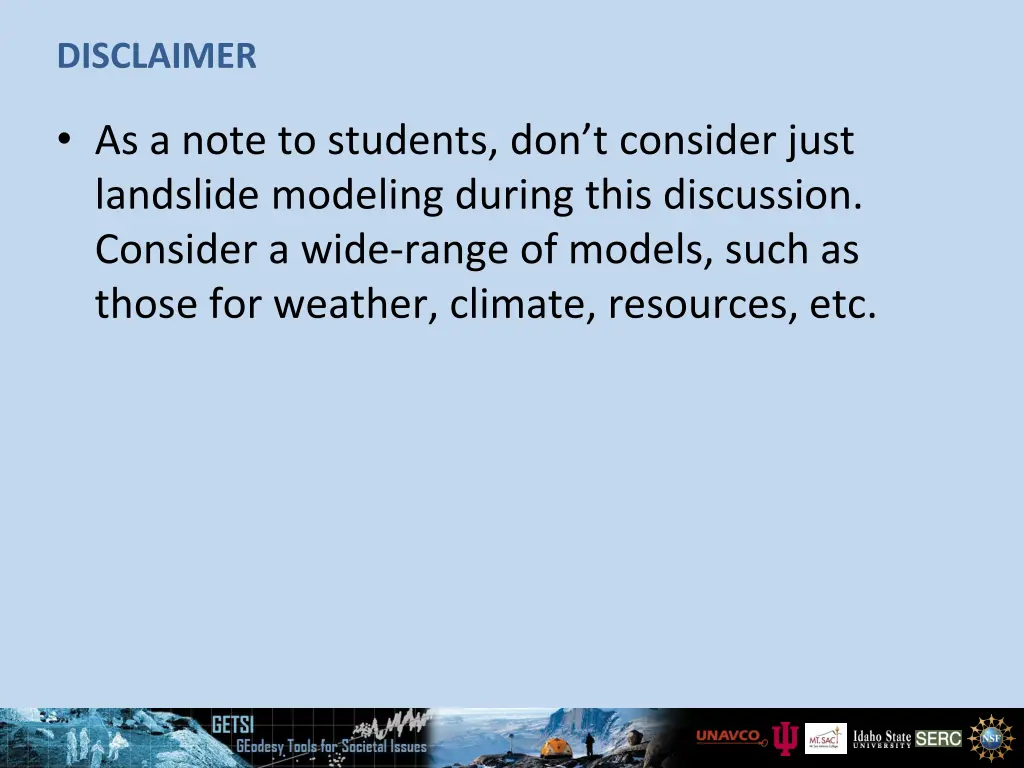 disclaimer