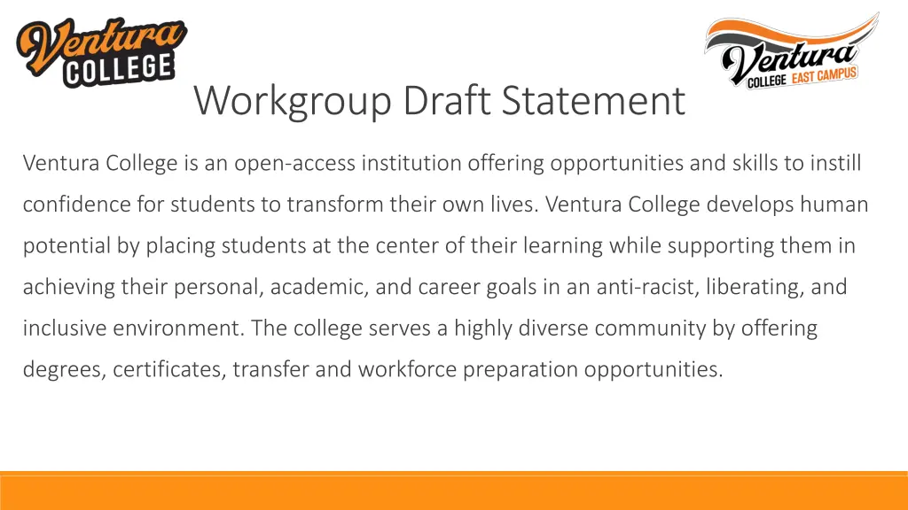 workgroup draft statement