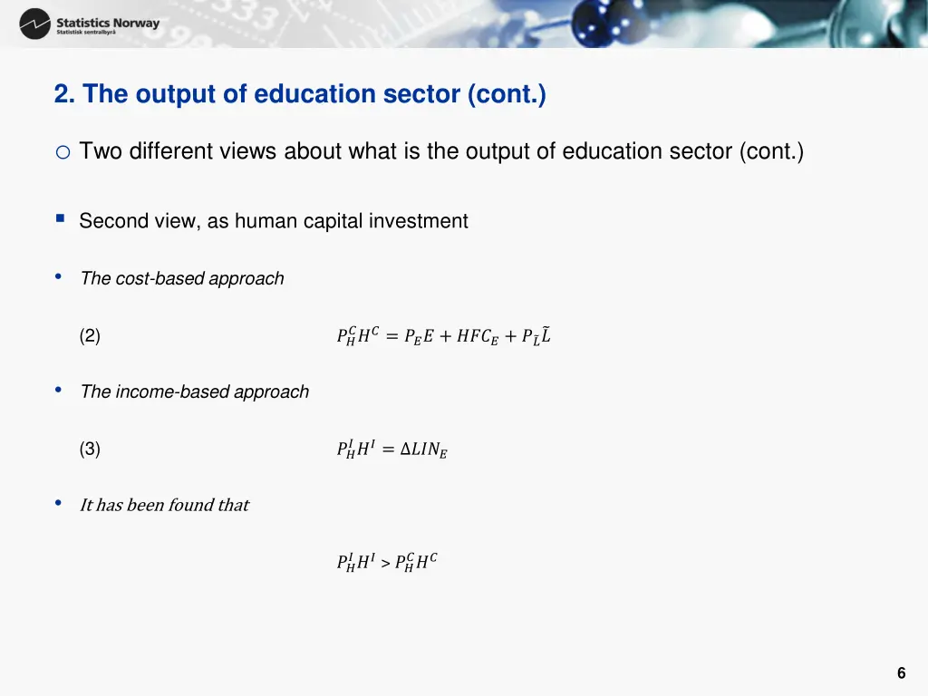 2 the output of education sector cont
