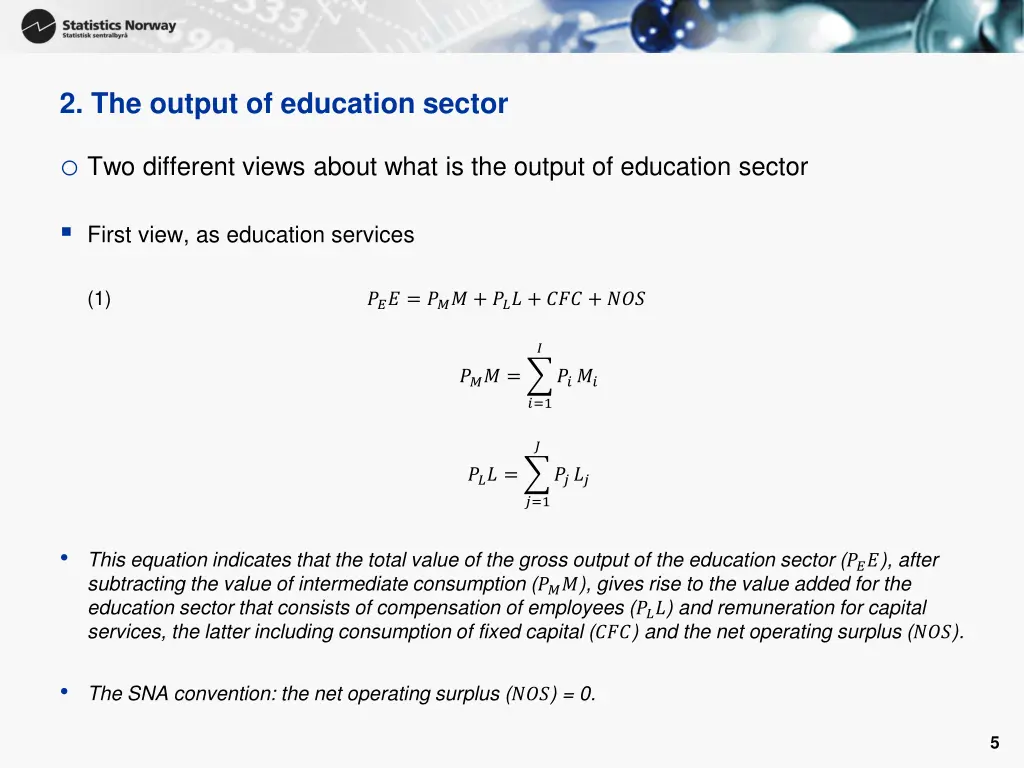 2 the output of education sector