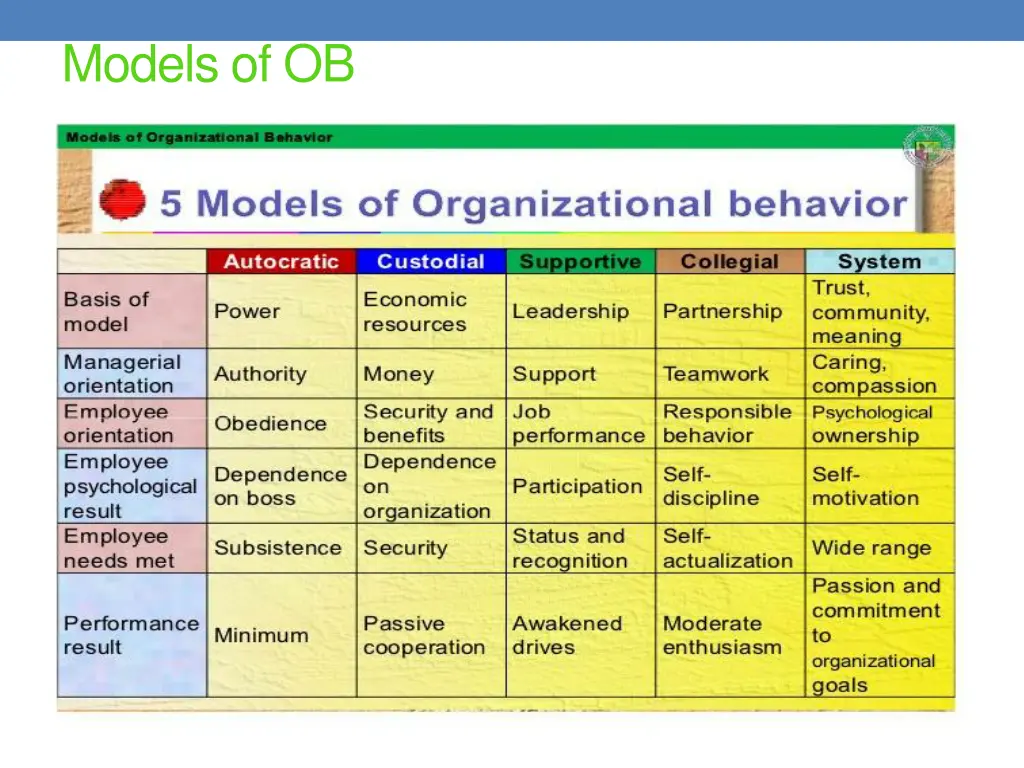 models of ob