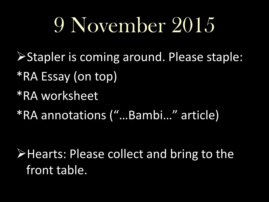 9 november 2015
