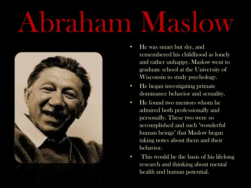 abraham maslow