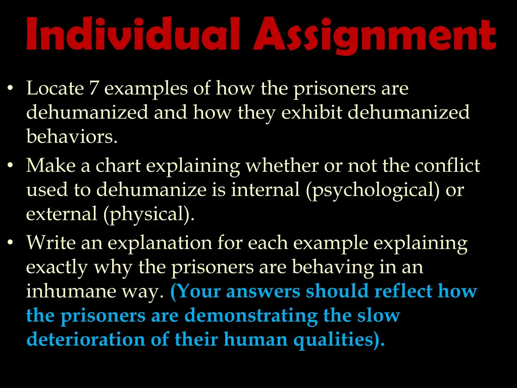 individual assignment