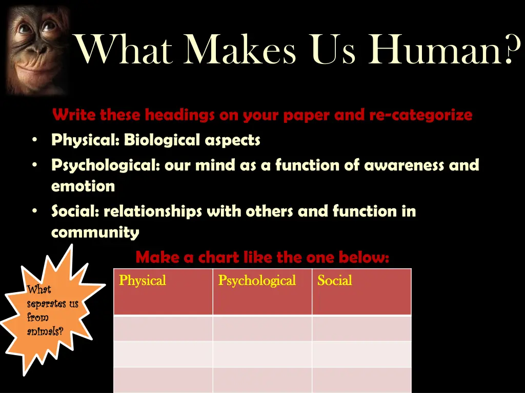 what makes us human 1