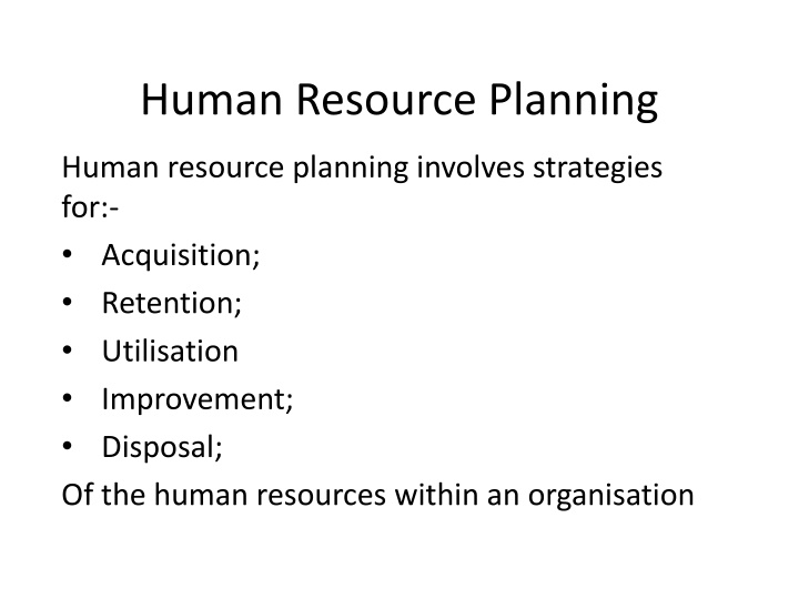 human resource planning