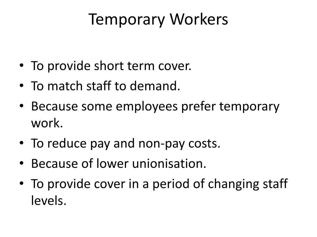 temporary workers