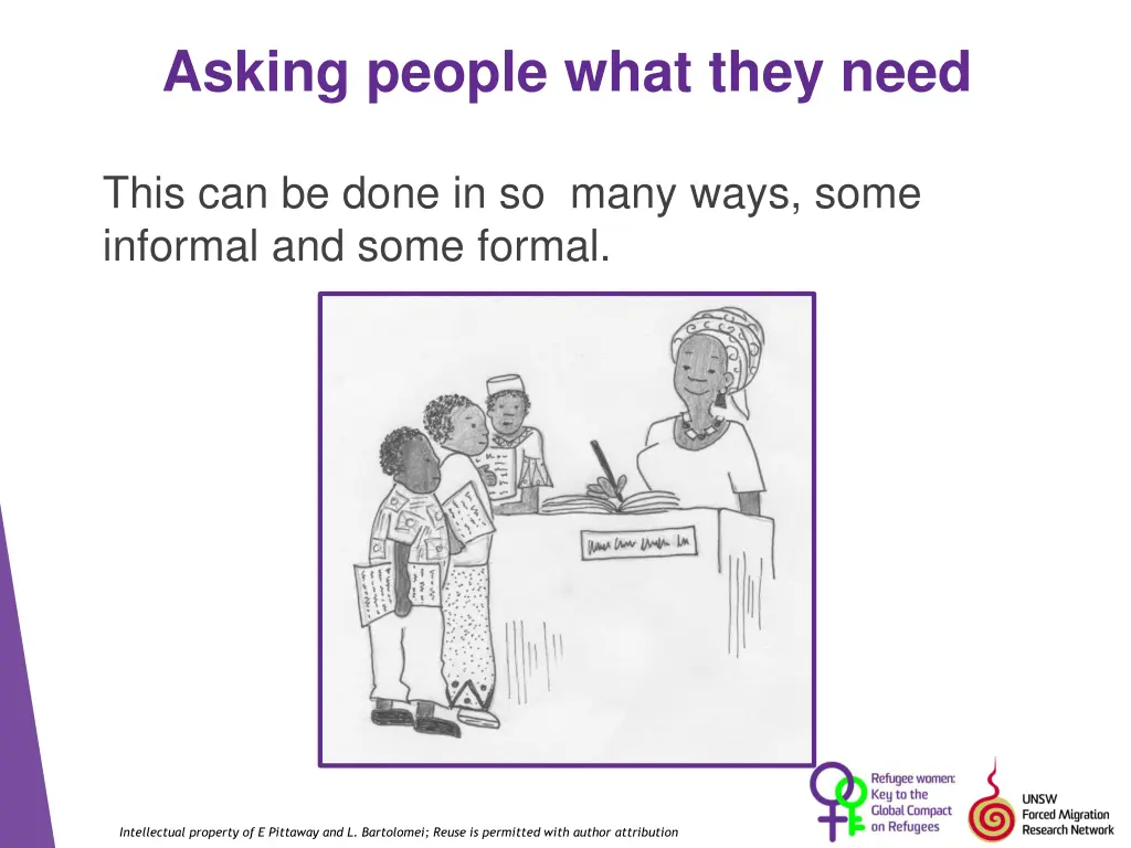 asking people what they need