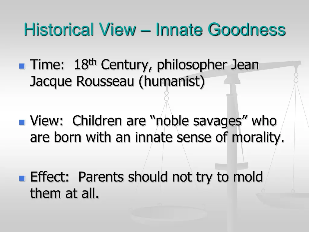 historical view innate goodness