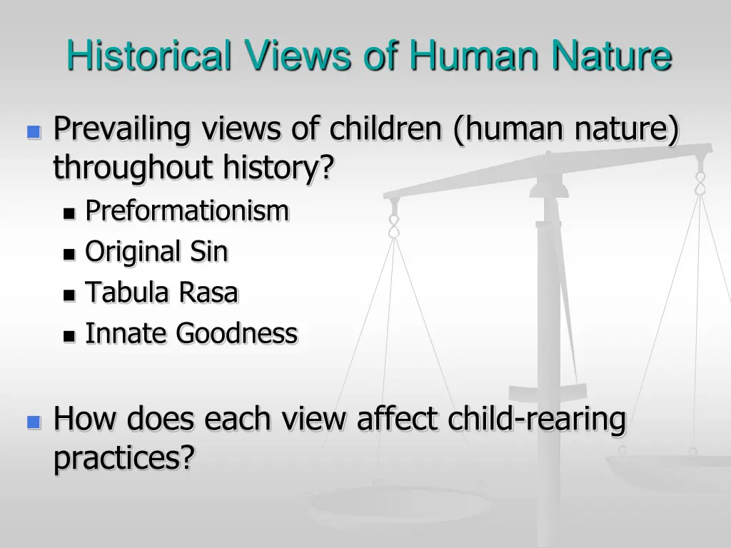 historical views of human nature