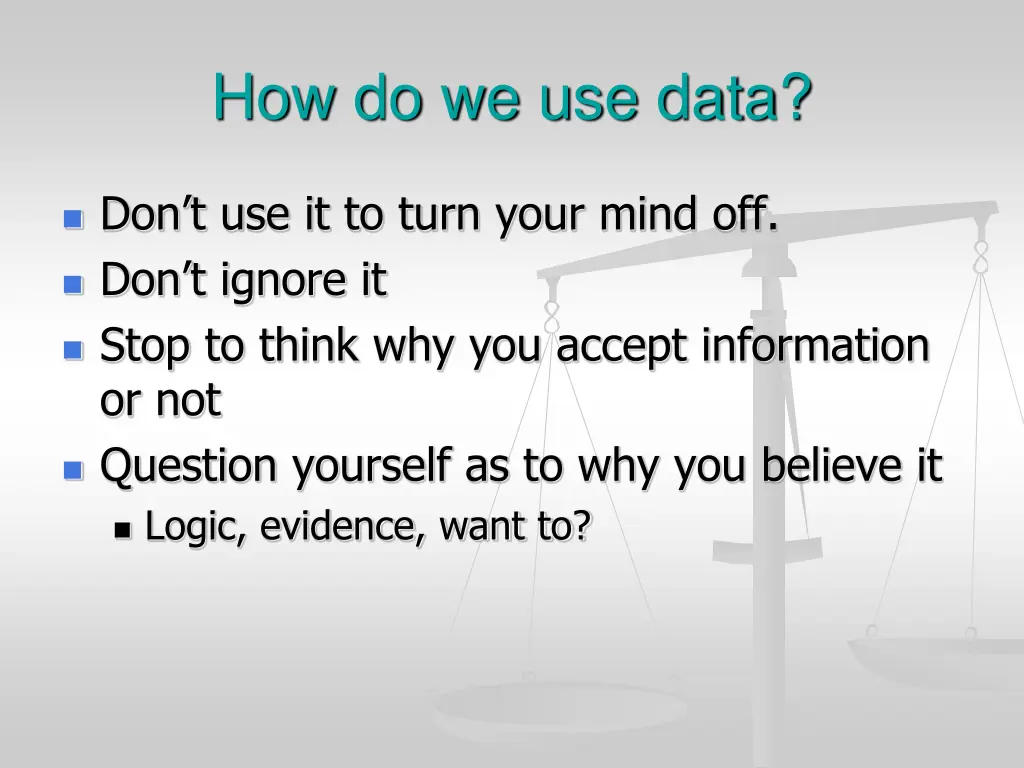 how do we use data