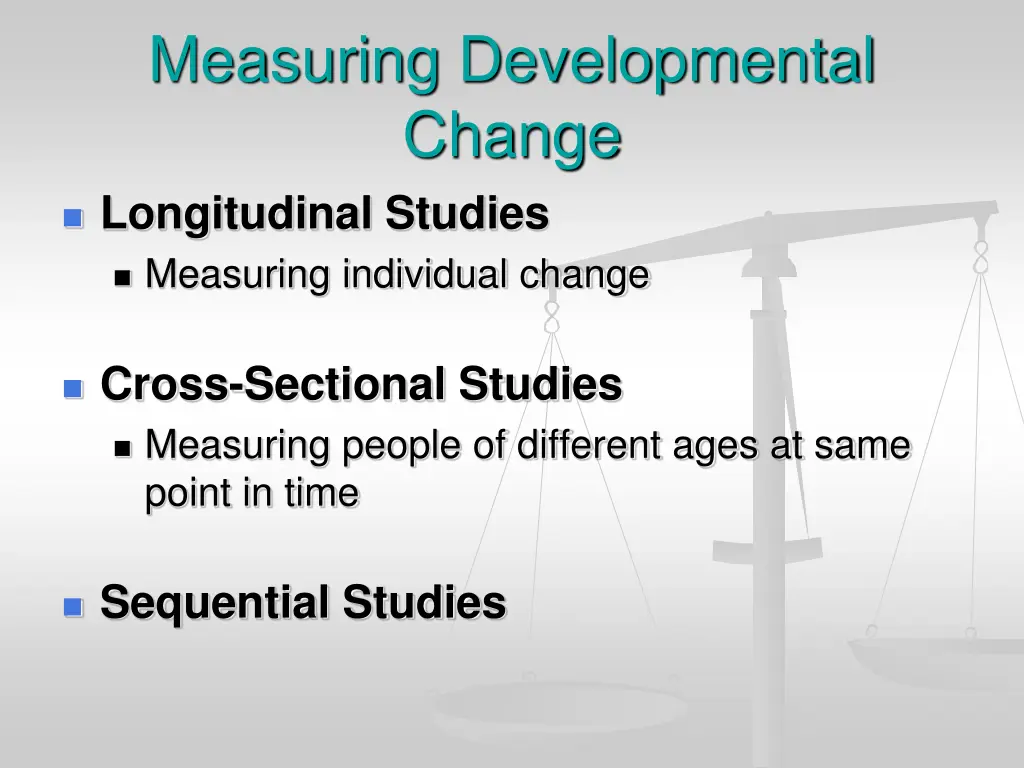 measuring developmental change