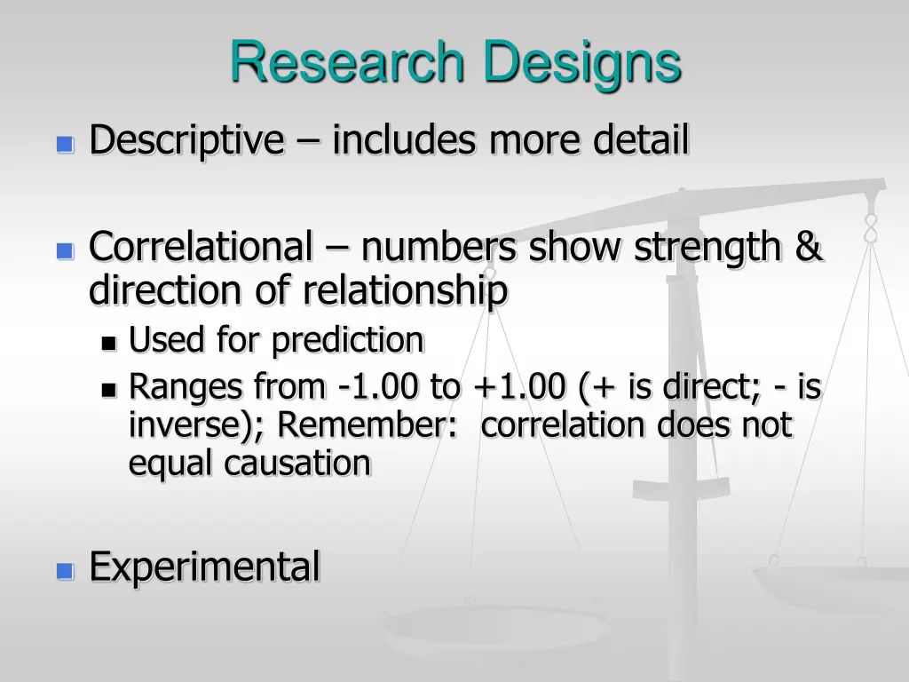 research designs