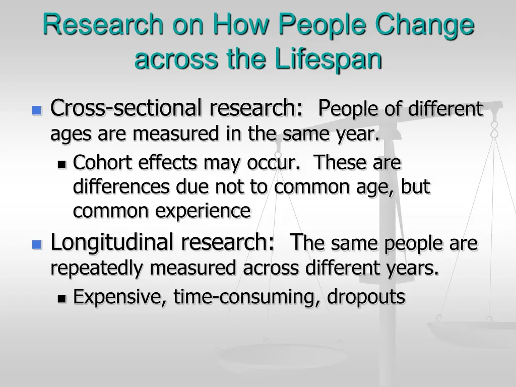 research on how people change across the lifespan