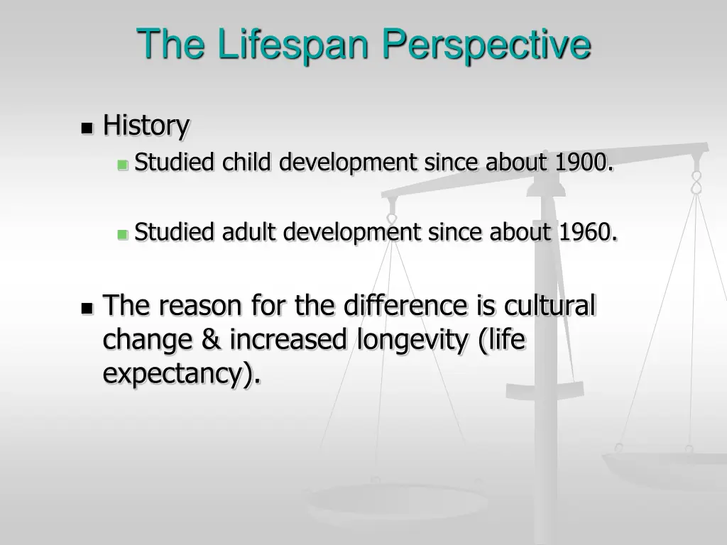 the lifespan perspective