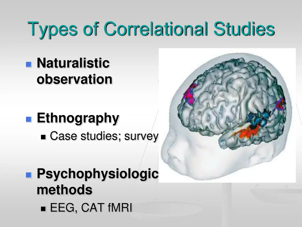 types of correlational studies
