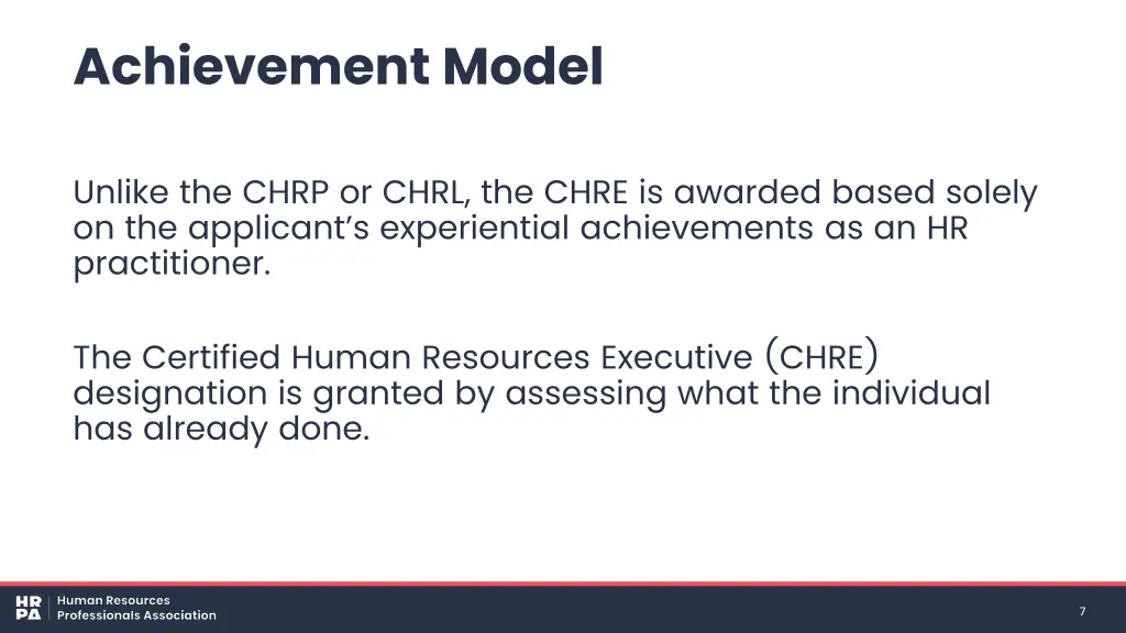 achievement model