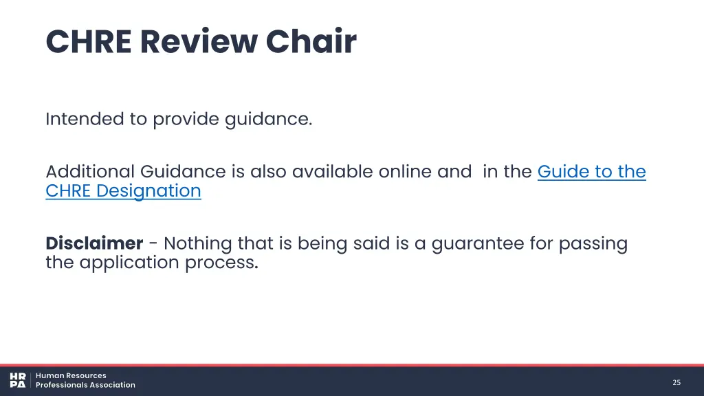 chre review chair