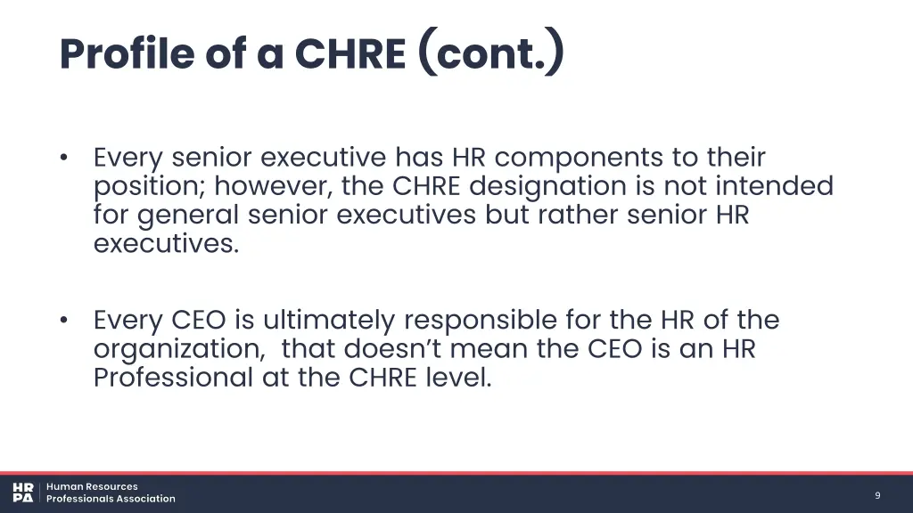 profile of a chre cont