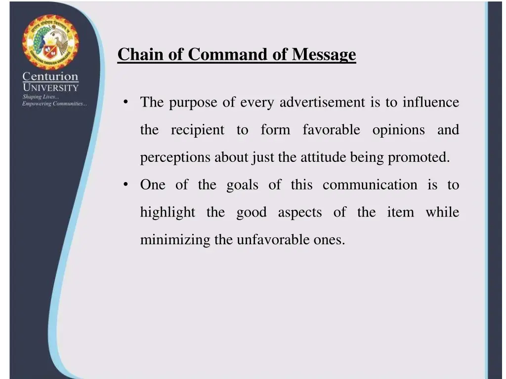 chain of command of message