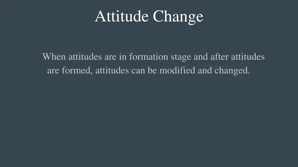 attitude change 1