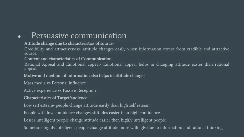 persuasive communication attitude attitude change