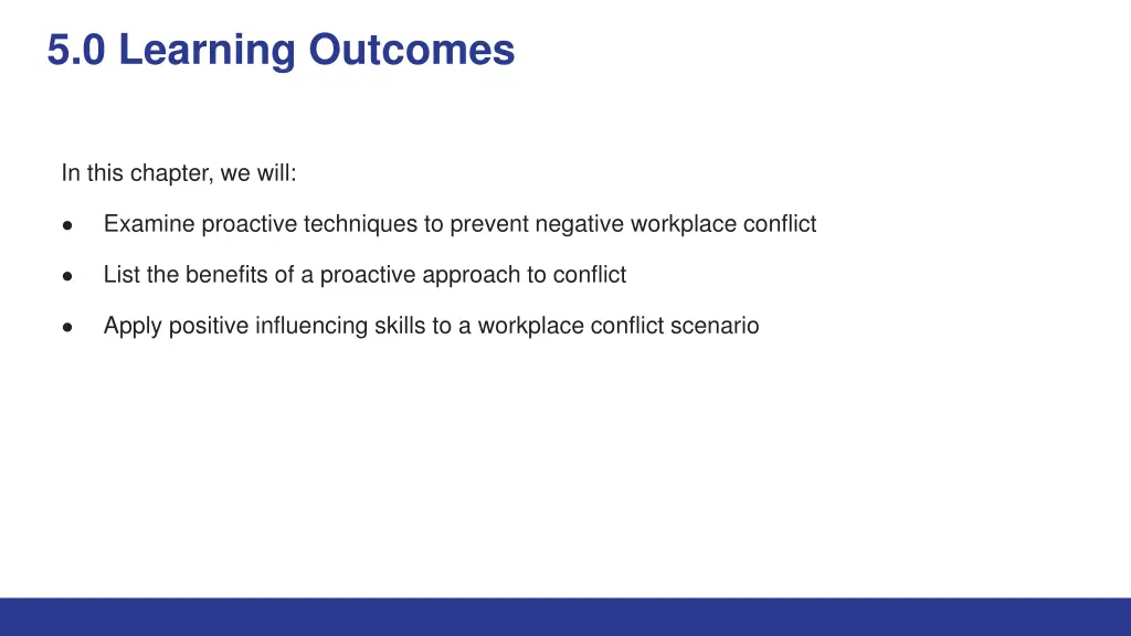 5 0 learning outcomes