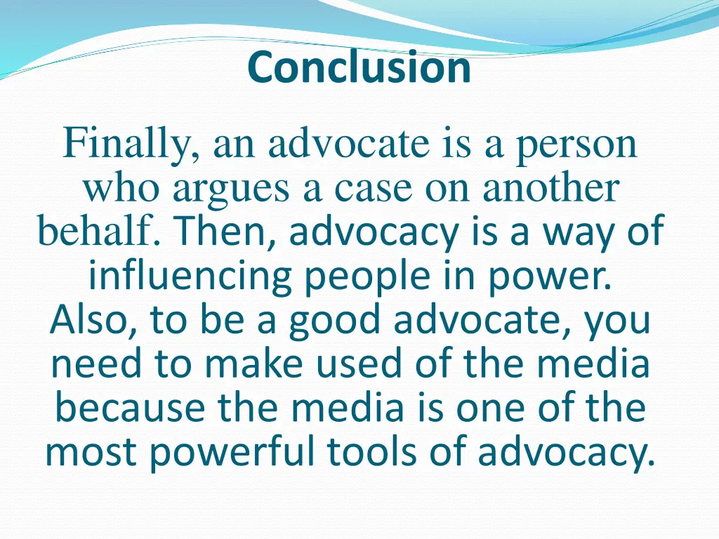conclusion