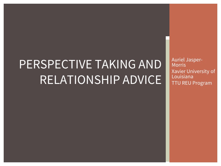 perspective taking and relationship advice