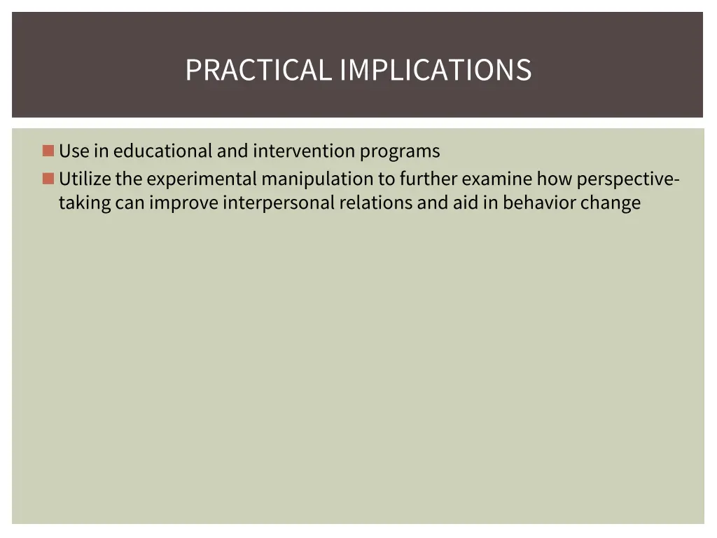 practical implications