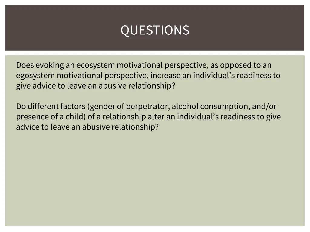 questions