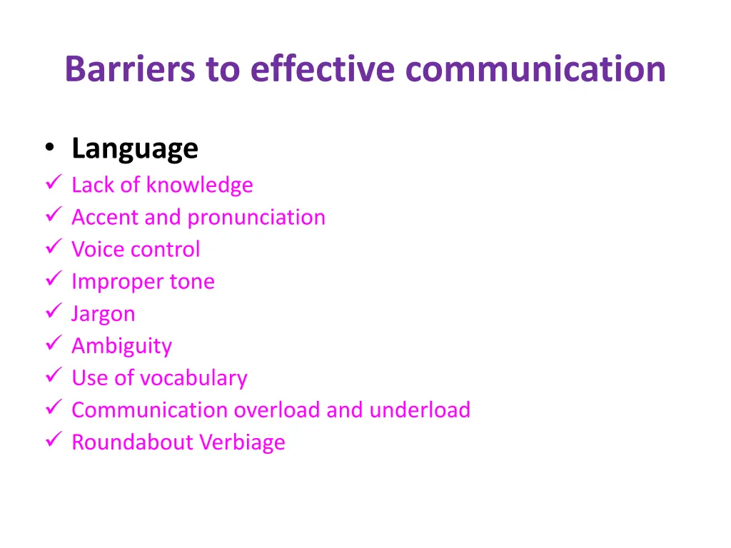 barriers to effective communication 2
