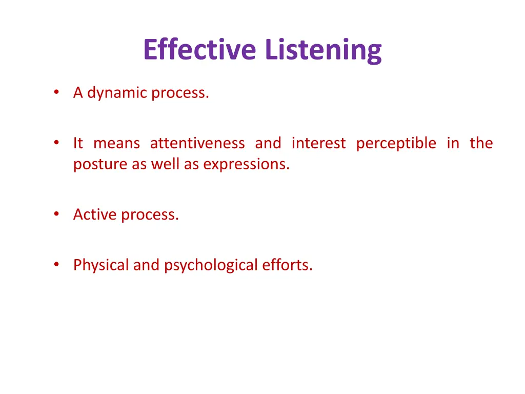 effective listening
