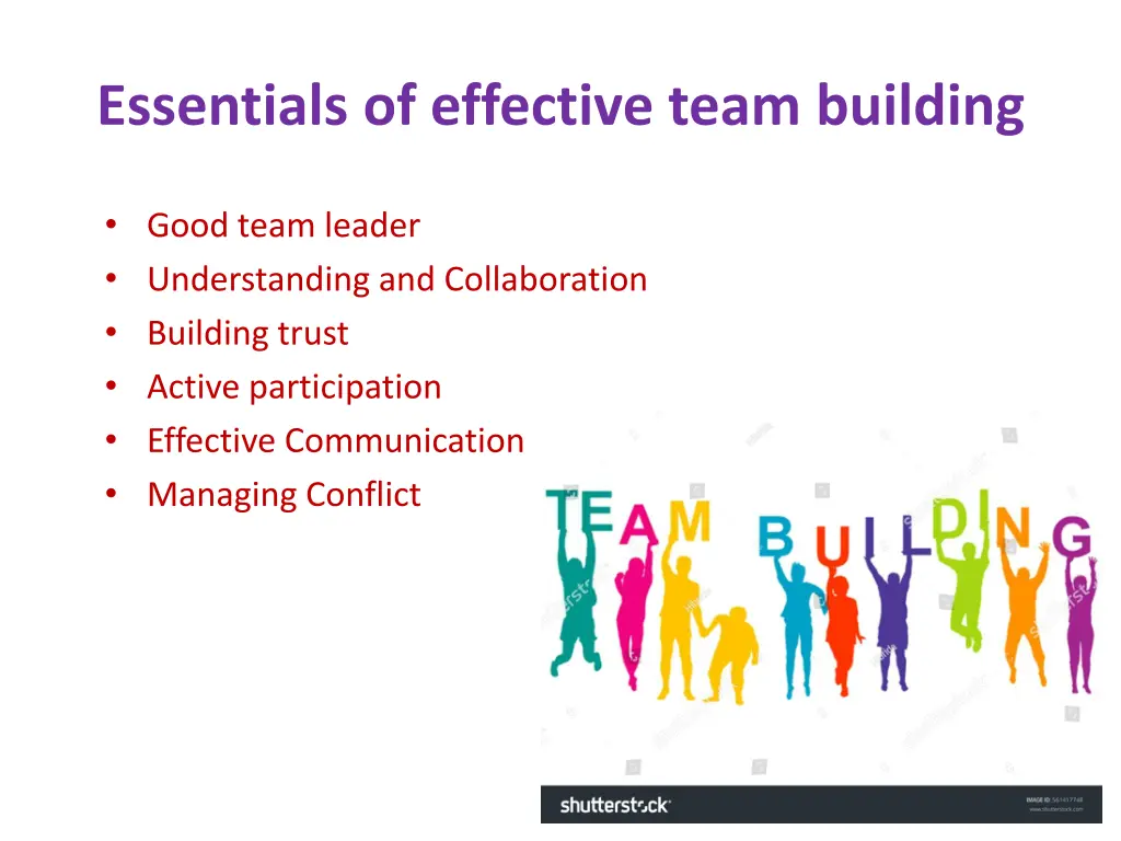 essentials of effective team building