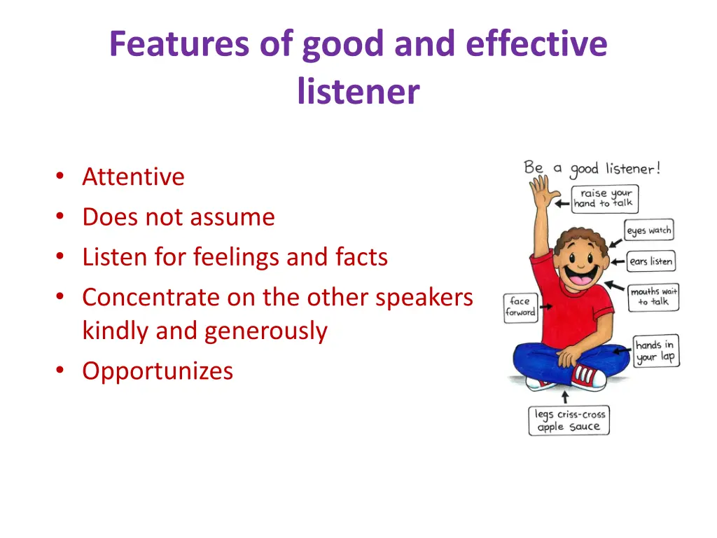 features of good and effective listener
