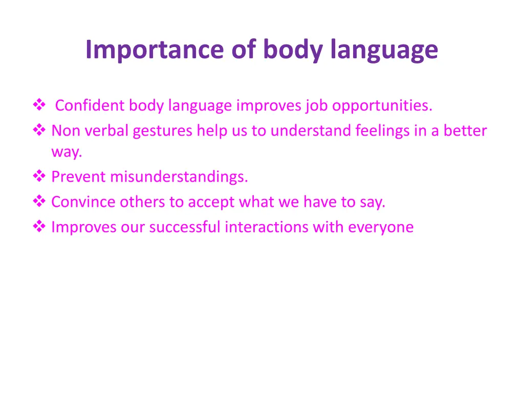 importance of body language 1