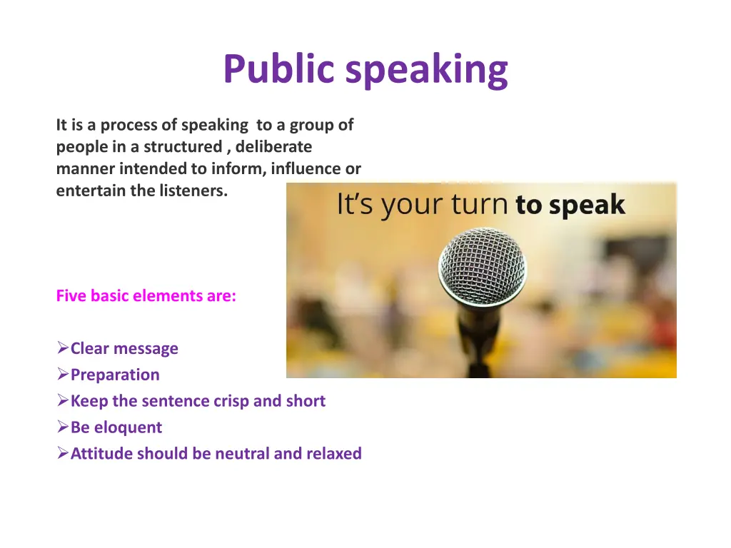 public speaking