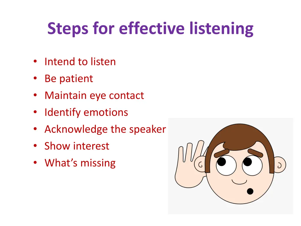 steps for effective listening