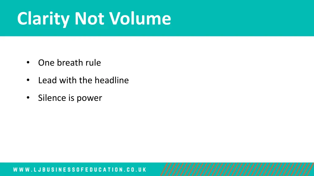 clarity not volume