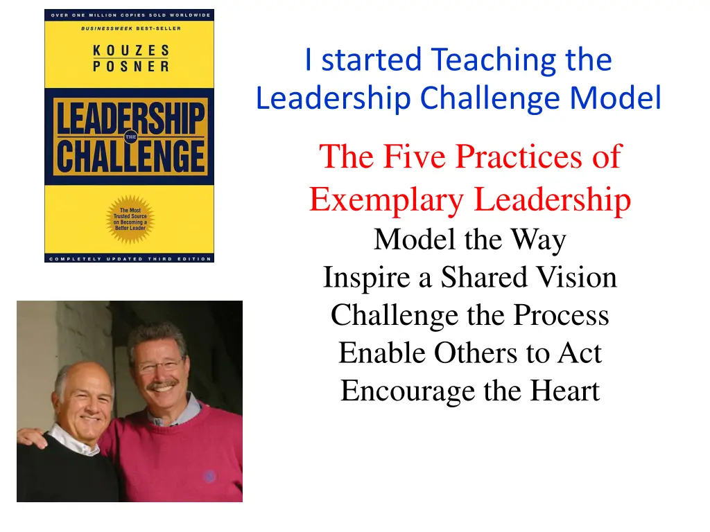 i started teaching the leadership challenge model